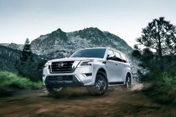 2022 Nissan Armada Off-Roading in Brilliant Silver Metallic